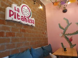 Interior at La Pitahaya Vegana in Mexico City