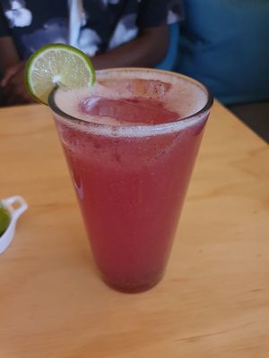 Pitaya lemonade at La Pitahaya Vegana in Mexico City