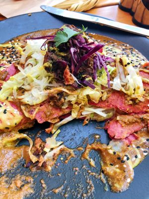 Enchiladas rojas  at La Pitahaya Vegana in Mexico City