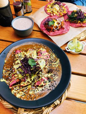 Our order!  at La Pitahaya Vegana in Mexico City