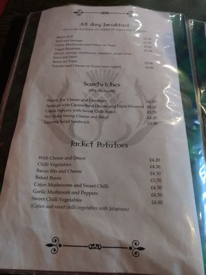 Choice at Scarlett's Cafe in Falkirk