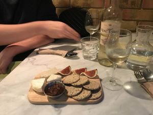 Cheese and crackera at Cafe Van Gogh in South West London