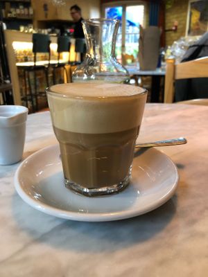 Lovely latte  at Cafe Van Gogh in South West London