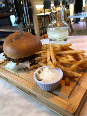Burger at Cafe Van Gogh in South West London