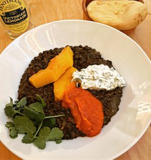 Black lentil dhal #Veganuary at Cafe Van Gogh in South West London