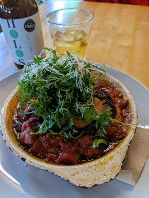 Aubergine parmigiano at Cafe Van Gogh in South West London