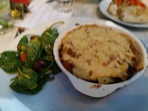 Moussaka at Cafe Van Gogh in South West London