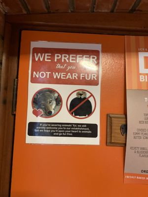 Great sign!  at Cafe Van Gogh in South West London