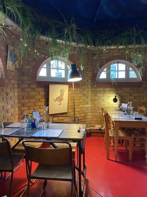 Upstairs interior  at Cafe Van Gogh in South West London