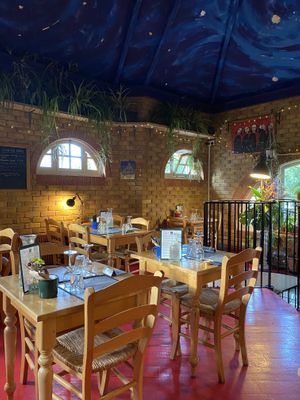 Upstairs interior  at Cafe Van Gogh in South West London
