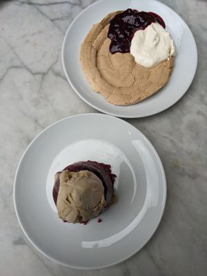 Two of the three deserts I devoured  at Cafe Van Gogh in South West London