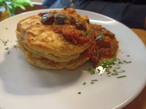 Savory pancakes at Cafe Van Gogh in South West London