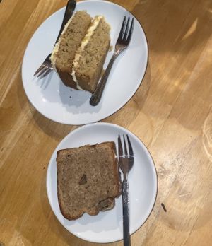 Lemon almond poppyseed cake + banana bread   at Cafe Van Gogh in South West London