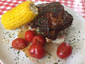 All vegan sticky 'ribs'! at Cafe Van Gogh in South West London