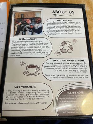 Social enterprise  at Cafe Van Gogh in South West London