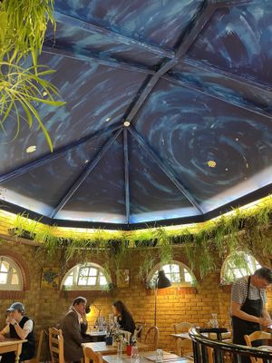 Starry night ceiling   at Cafe Van Gogh in South West London