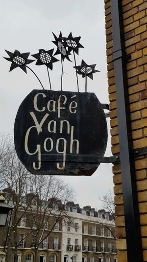 Sign at Cafe Van Gogh in South West London