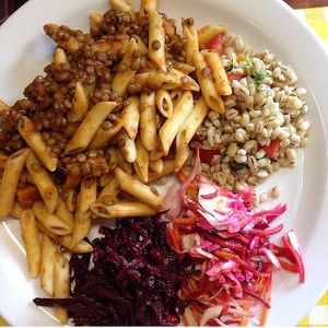 Lentil bolognaise pasta  at Cafe Van Gogh in South West London