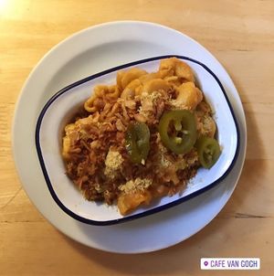 Vegan mac and cheese side at Cafe Van Gogh in South West London
