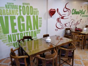 Inside the restaurant. at Cheerful Cafe in 