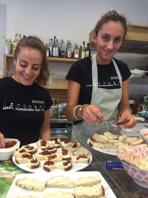 we make dishes in Bar at OrtoZero Cafe in Alessandria
