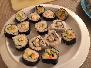 Vegan SUSHI  at OrtoZero Cafe in Alessandria