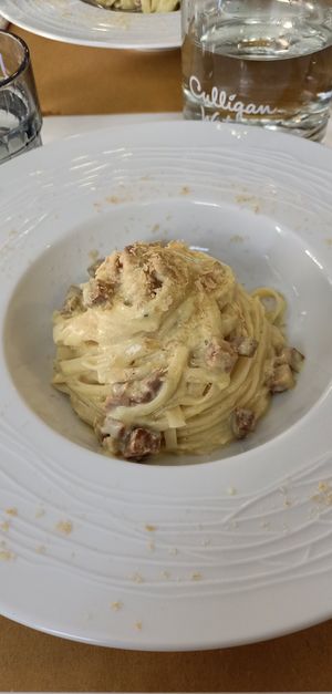 Carbonara at OrtoZero Cafe in Alessandria