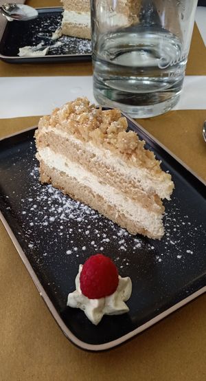 Torta mimosa at OrtoZero Cafe in Alessandria