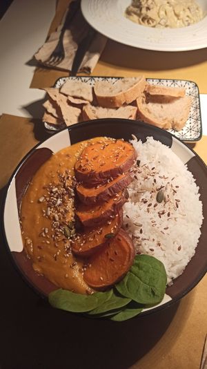 Katsu curry con batata at OrtoZero Cafe in Alessandria