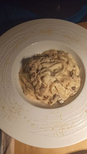 La mitica carbonara vegana at OrtoZero Cafe in Alessandria