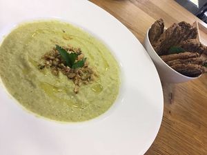 there is nothing better than a warm vegan soupe in winter! at OrtoZero Cafe in Alessandria