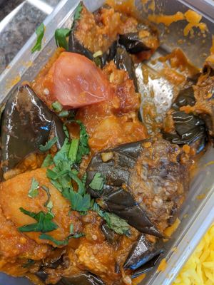 Baby Aubergine and Potato at Tuk Tuk Toll-X in Edinburgh