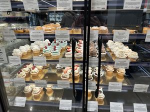 Vegan cupcakes in second row   at Whole Foods Market in Pittsburgh