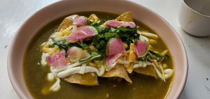 Green enchiladas at Vegamo Centro in Mexico City