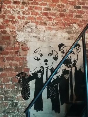 Suave vegan police. at Vegamo Centro in Mexico City