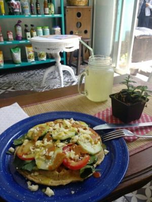 Savory waffle - Yes please!  at Vegamo Centro in Mexico City