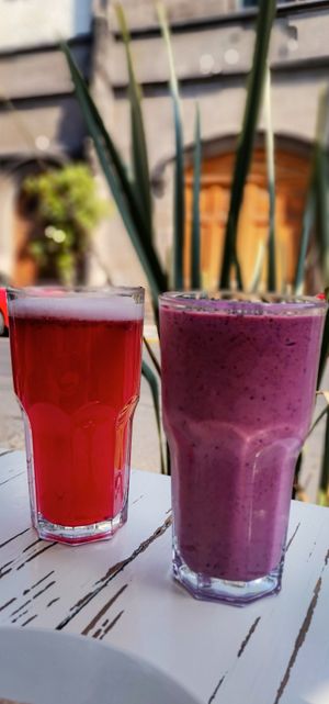 Berry Smoothie, Pink Lemonade at Vegamo Centro in Mexico City
