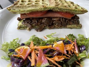 Chewbacca waffle sandwich  at Vegamo Centro in Mexico City