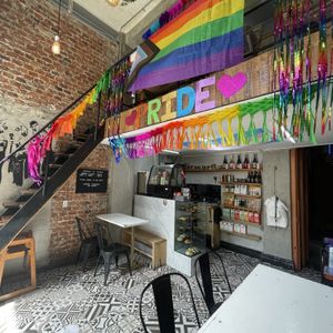 Pride decoration   at Vegamo Centro in Mexico City