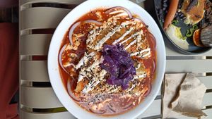 Chilaquiles rojo at Vegamo Centro in Mexico City