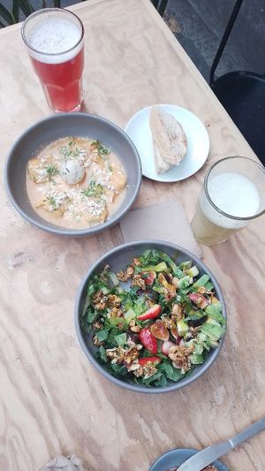 Ravioli and Vegamo Bowl at Vegamo Centro in Mexico City