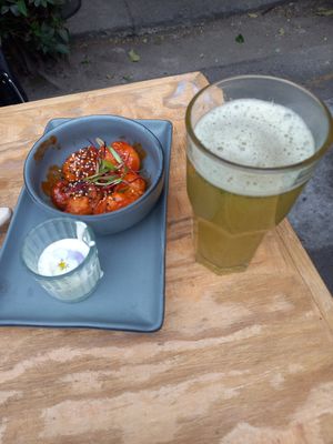 Cauliflower wings with dip - Unfortunately a pretty small Starter at Vegamo Centro in Mexico City
