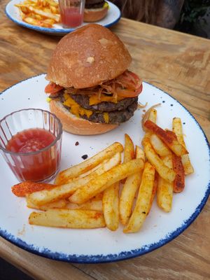 As you can see, the "cheese" was more like a tumeric-hummus at Vegamo Centro in Mexico City