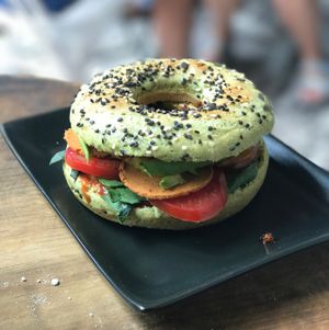 bagel!!!!  at Vegamo Centro in Mexico City