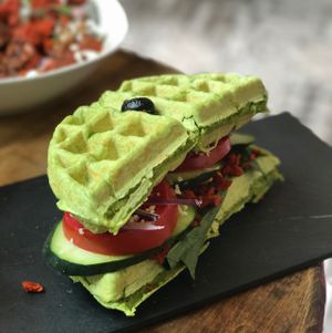 Yoda waffle  at Vegamo Centro in Mexico City