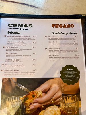 Menu April 2024  at Vegamo Centro in Mexico City