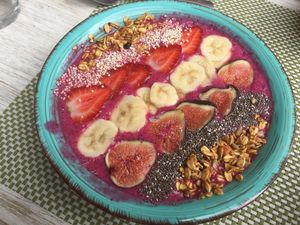 Acai bowl at Vegamo Centro in Mexico City
