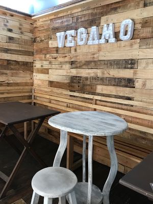 seating on the second floor at Vegamo Centro in Mexico City