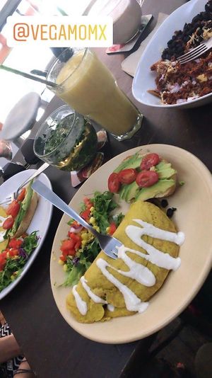 Omelette de harina de garbanzo  at Vegamo Centro in Mexico City