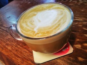 Capuccino at Vegamo Centro in Mexico City